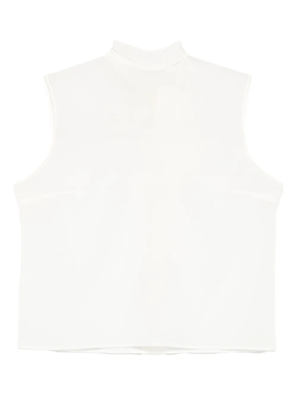 sleeveless mock-neck top