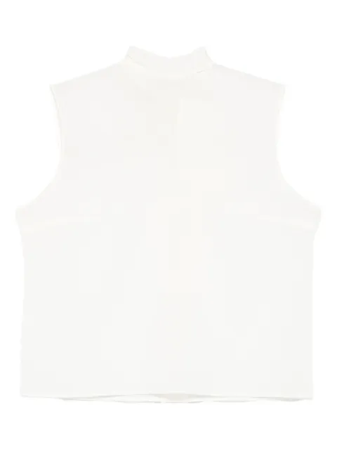 Mazzarelli sleeveless mock-neck top