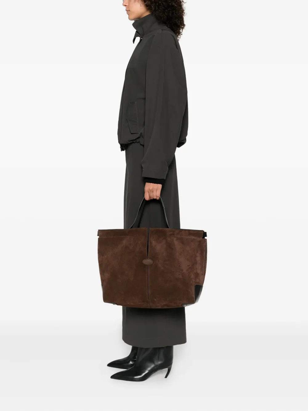 Tod's Di Bag Folio leren shopper Bruin