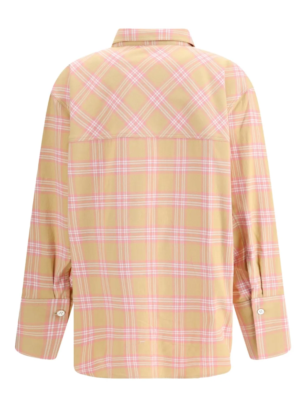 Róhe Geruit katoenen blouse - Groen