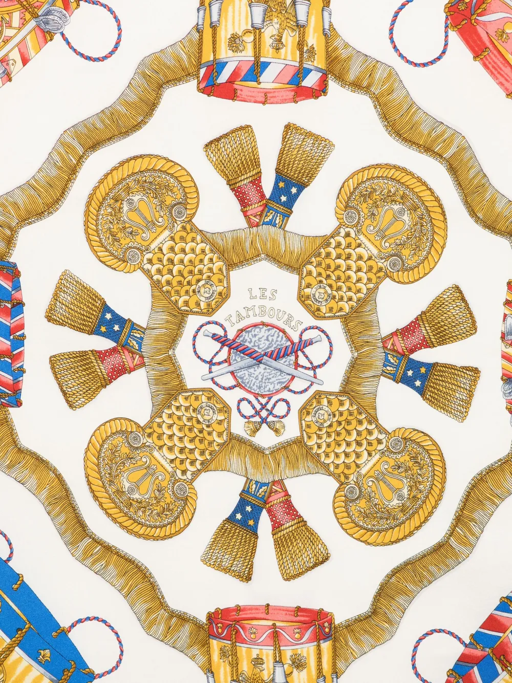 Pre-owned Hermes 1990 Patterned Silk Scarf In Green