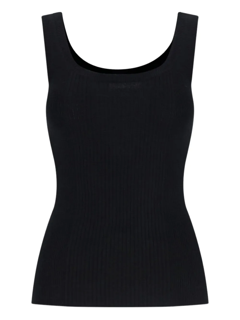 6397 ribbed tank top | Black | Image 1