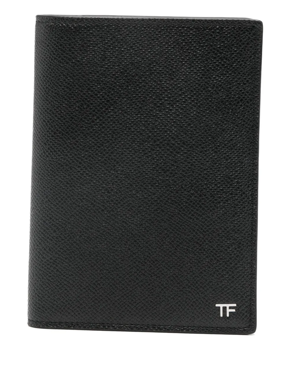 TOM FORD logo-plaque leather cardholder Zwart