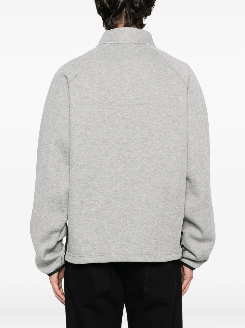 adidas Spacer Drill sweater met halve rits en zijstreep Grijs