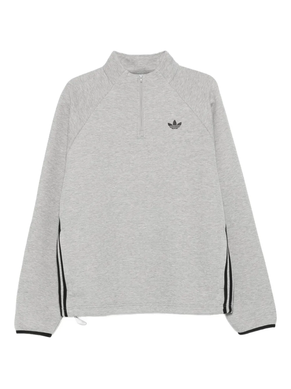 Adidas Spacer Drill sweater met halve rits en zijstreep Grijs
