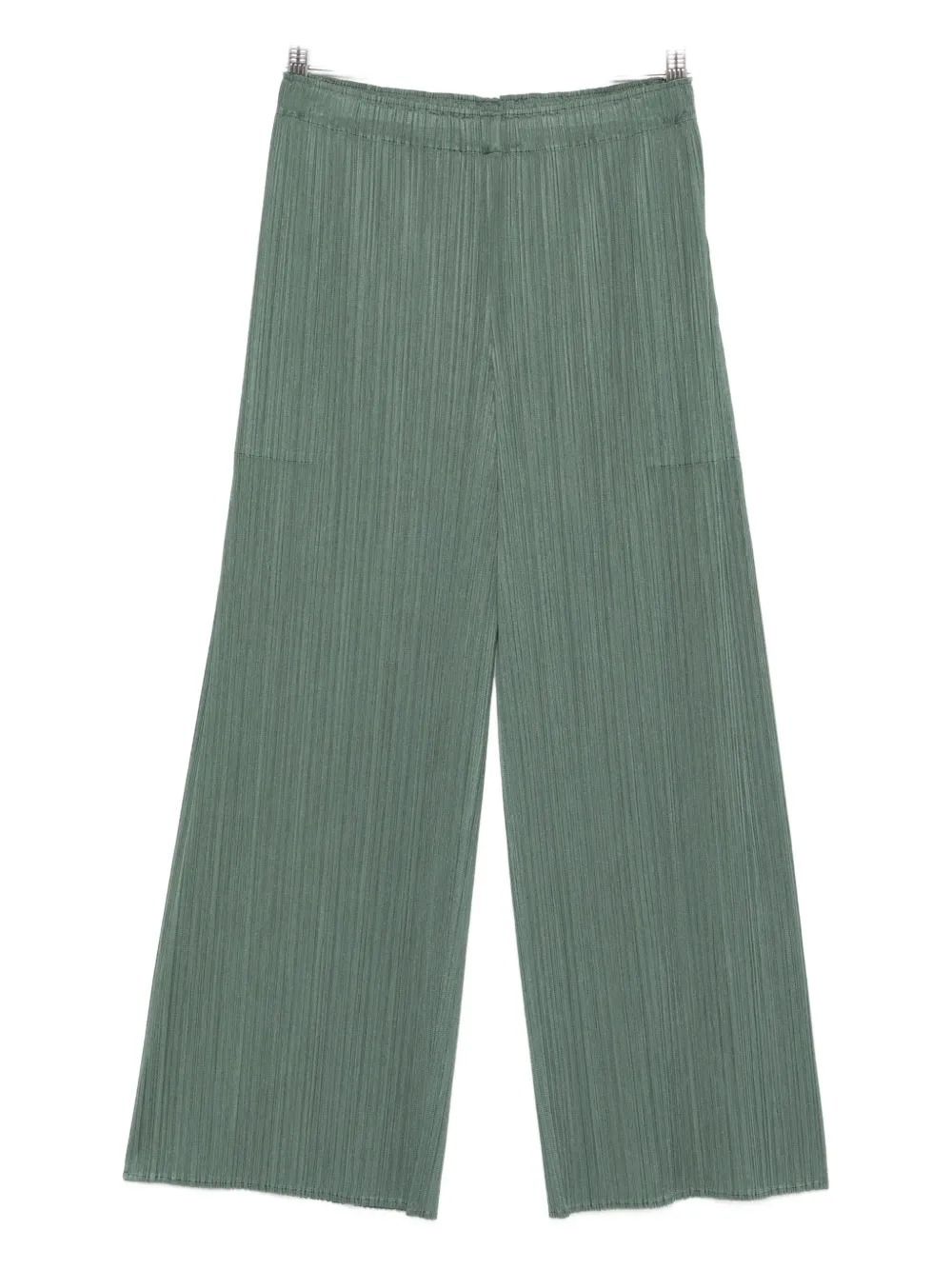 Pleats Please Issey Miyake pleated straight trousers - グリーン Pleats Please Issey Miyake pleated straight trousers - グリーン