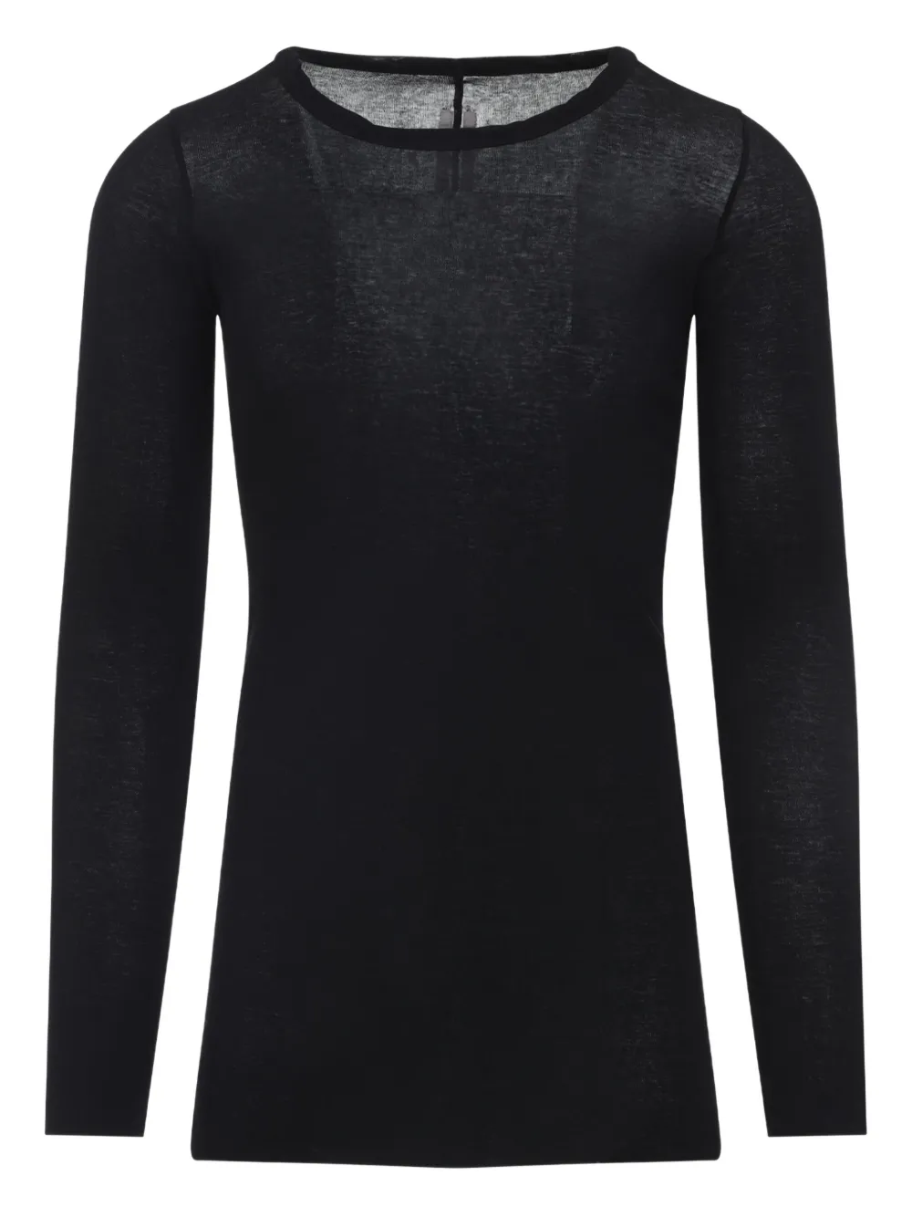 Rick Owens Forever Rib LS cotton T-shirt | Black | Image 1