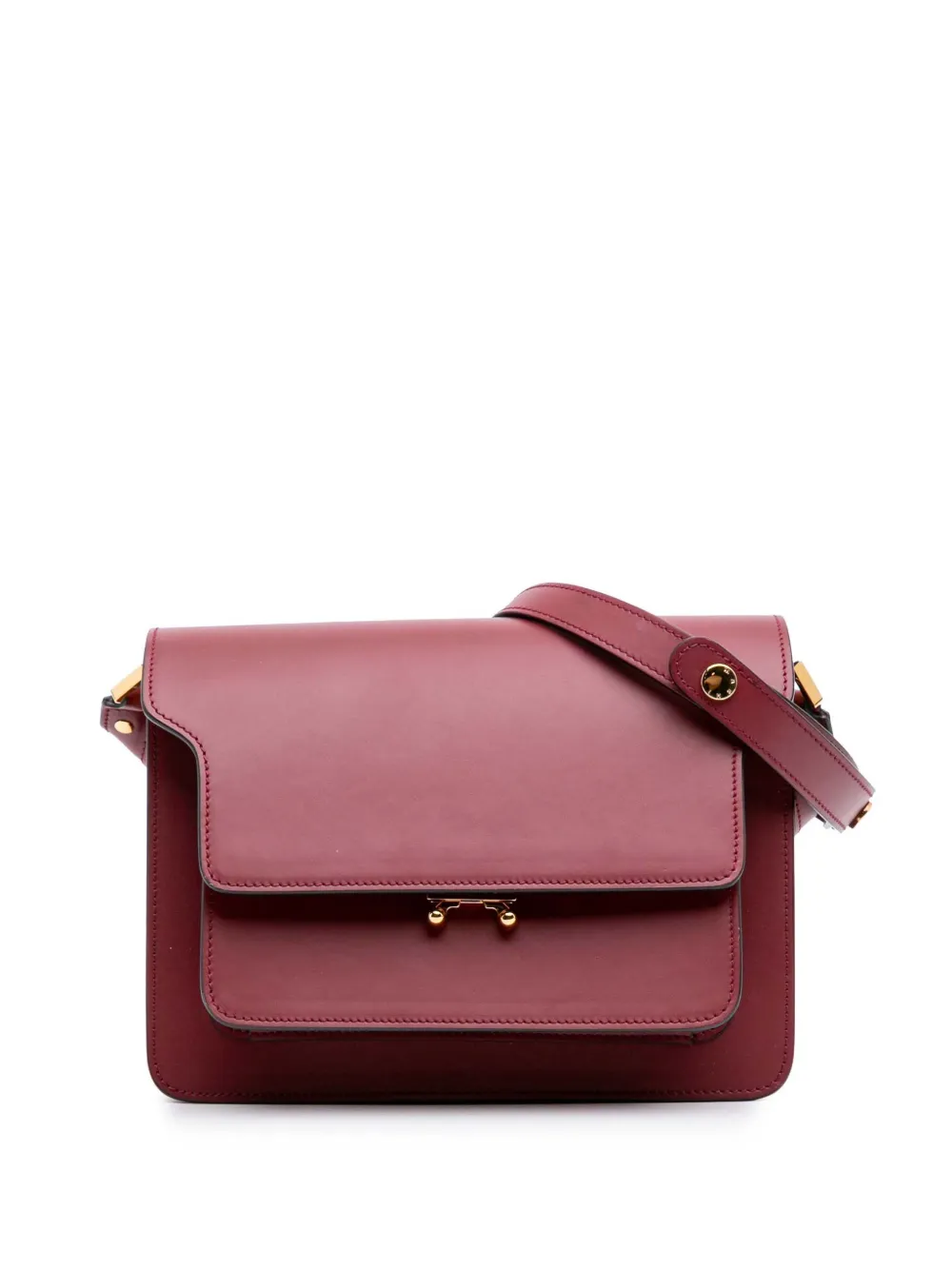 Marni Pre-Owned 2015-2025 Medium Leather Trunk crossbody bag - レッド Marni Pre-Owned 2015-2025 Medium Leather Trunk crossbody bag - レッド