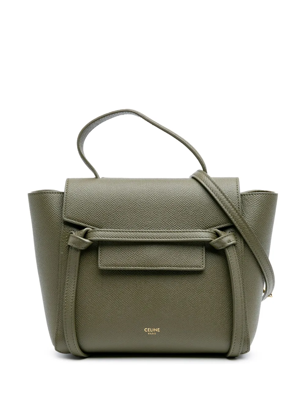 Céline Pre-Owned 2019 Nano Grained Calfskin Belt Bag satchel - グリーン Céline Pre-Owned 2019 Nano Grained Calfskin Belt Bag satchel - グリーン