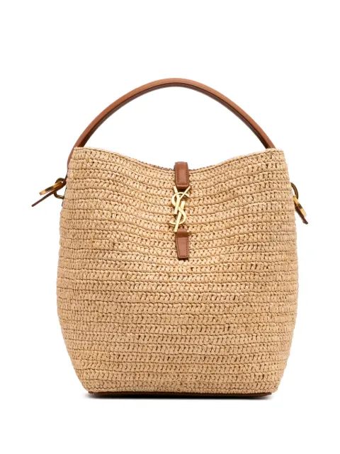 Saint Laurent Pre-Owned 2024 Raffia Le 37 bucket bag