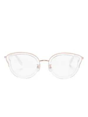 Megane And Me Carrie Glasses | White | FARFETCH RO