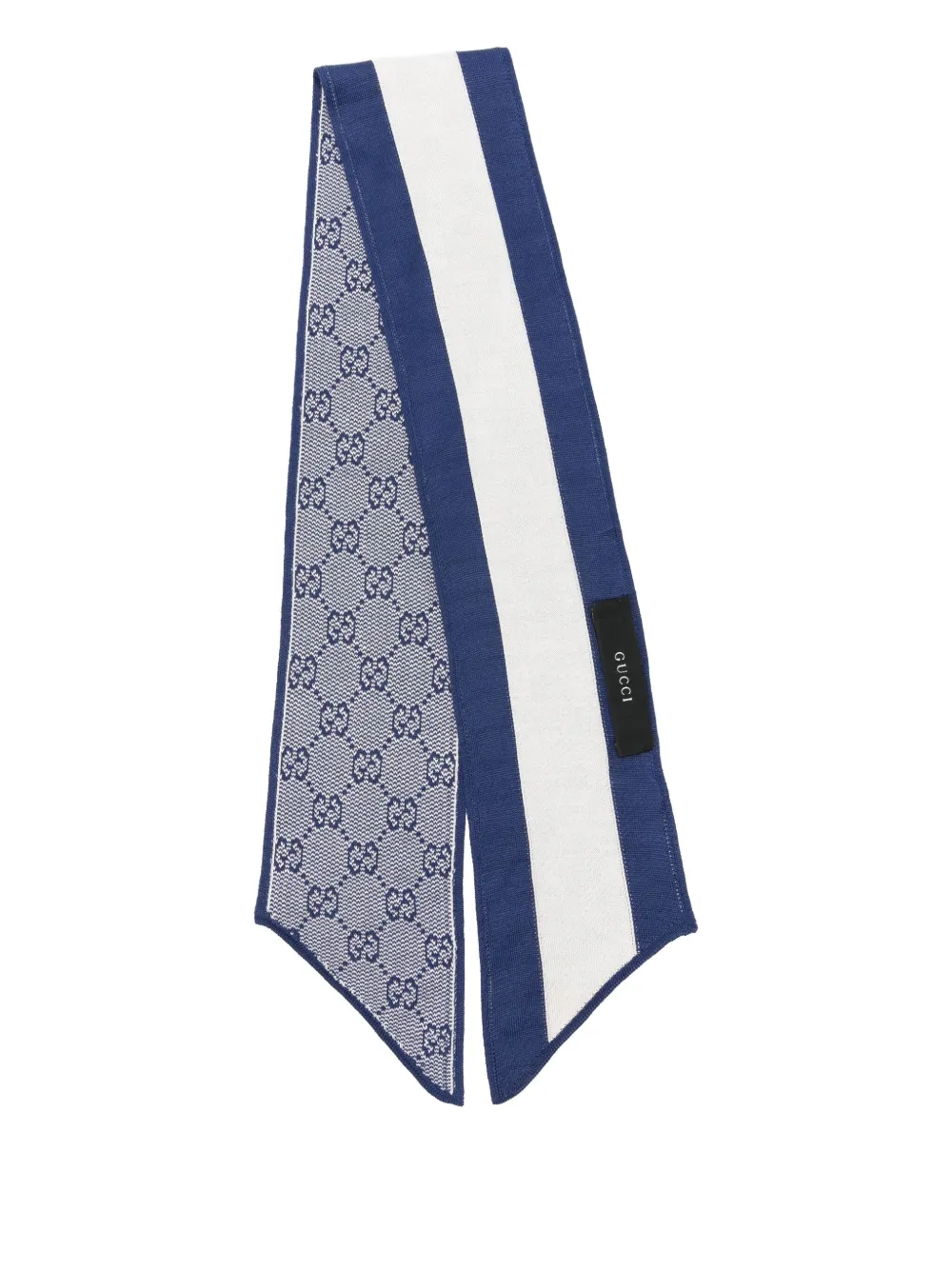 Gucci Pre-Owned 2010s guccissima stripe scarf | Blue | Image 1