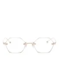Megane and Me geometric-frame glasses - Gold