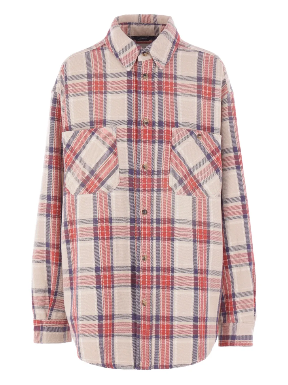 Haikure checked pocket shirt | Neutrals | Image 1