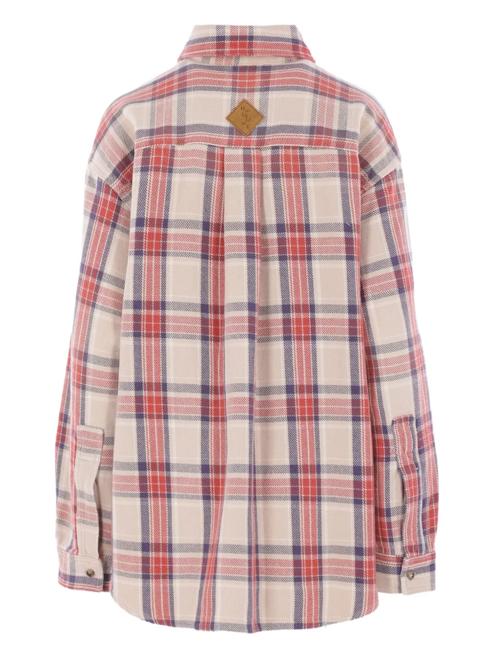 Haikure checked pocket shirt - Beige