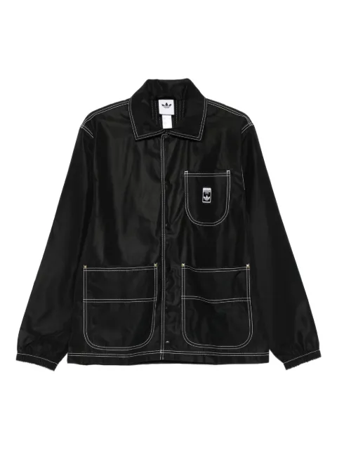adidas contrast-stitch pocketed shirt jacket