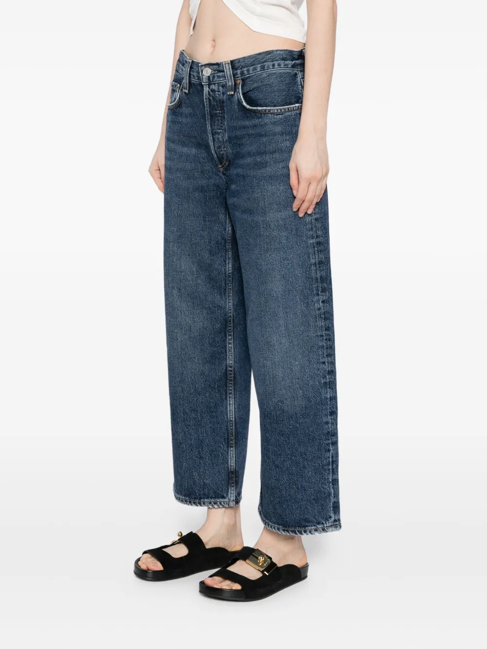 AGOLDE Arc katoenen jeans Blauw