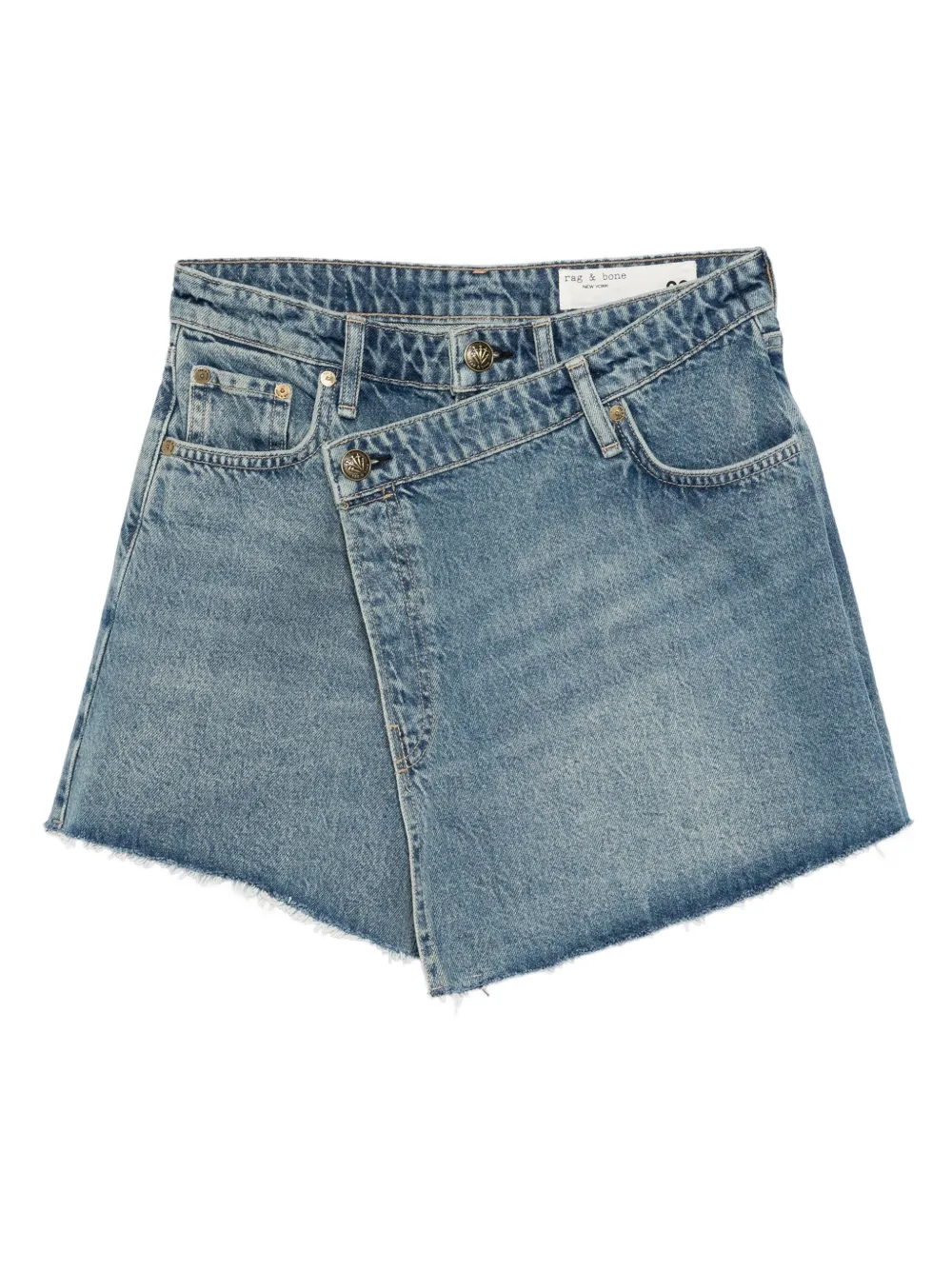 Rag & bone Belina katoenen skort Blauw