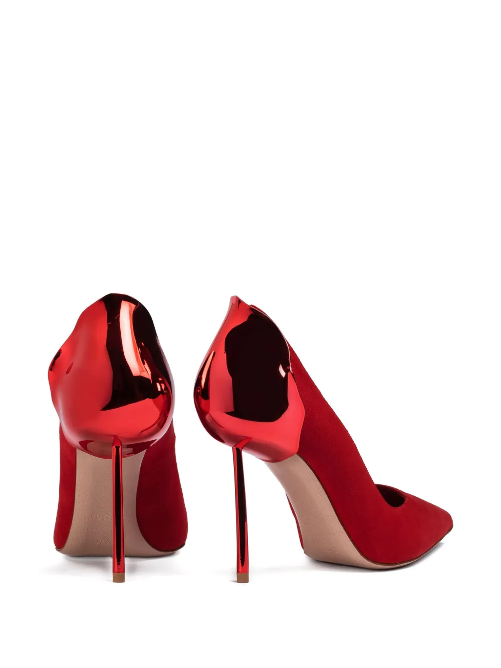 Le Silla 100mm Petalo metallic pumps Red