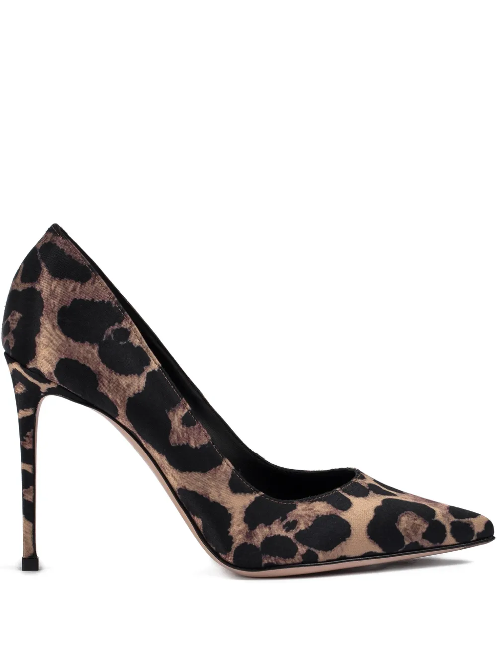 Le Silla 100 mm Eva pumps met luipaardprint en puntige neus Beige