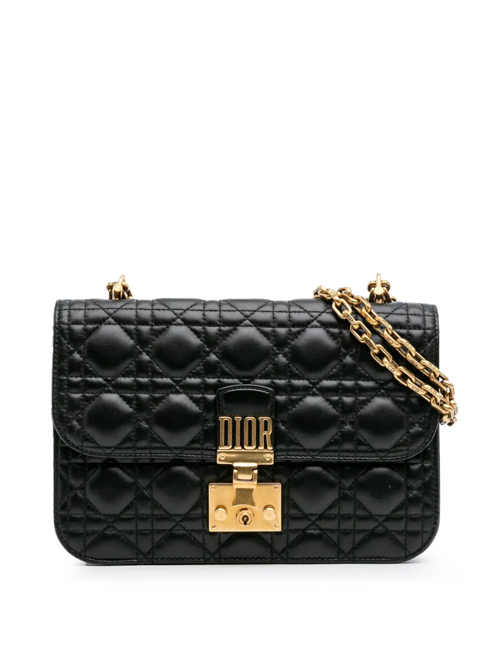 Christian Dior Pre-Owned 2017 Medium Lambskin Cannage DiorAddict Flap Christian Dior Pre-Owned 2017 Medium Lambskin Cannage DiorAddict Flap