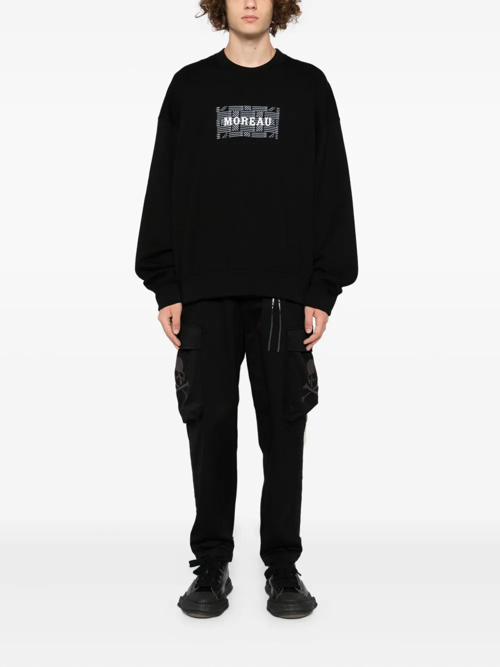 Mastermind Japan X Moreau Paris Logo-print Sweatshirt In Black