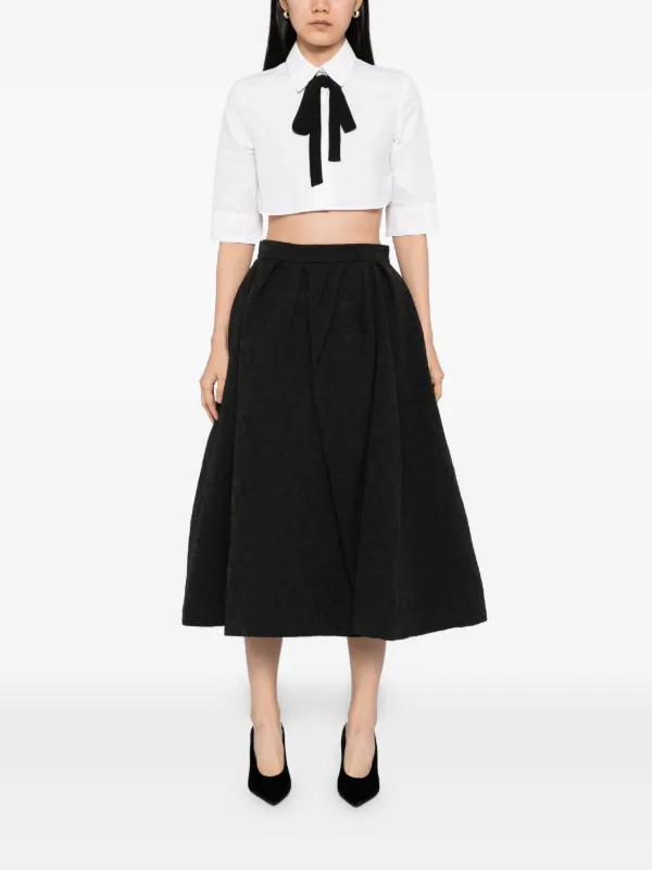 Carolina Herrera フローラル スカート | ブラック | FARFETCH JP