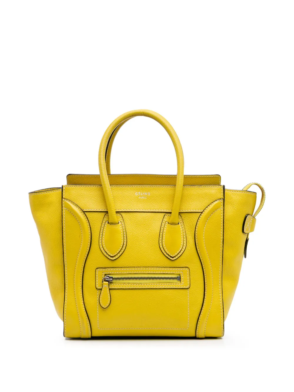 Céline Pre-Owned 2013 Micro Drummed Calfskin Luggage tote bag - イエロー Céline Pre-Owned 2013 Micro Drummed Calfskin Luggage tote bag - イエロー