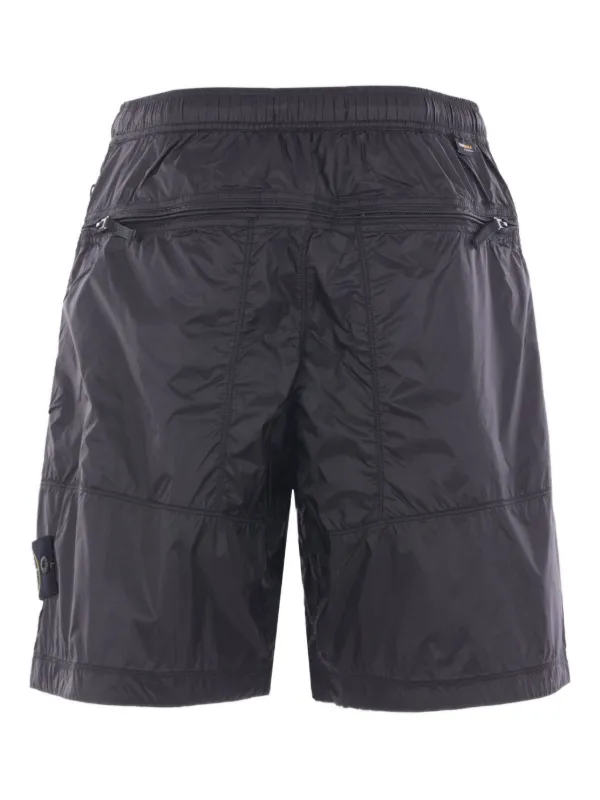 STONE  ナイロン ショートパンツ ブラック Stone Island ジップポケット ショートパンツ | グレー | FARFETCH JP