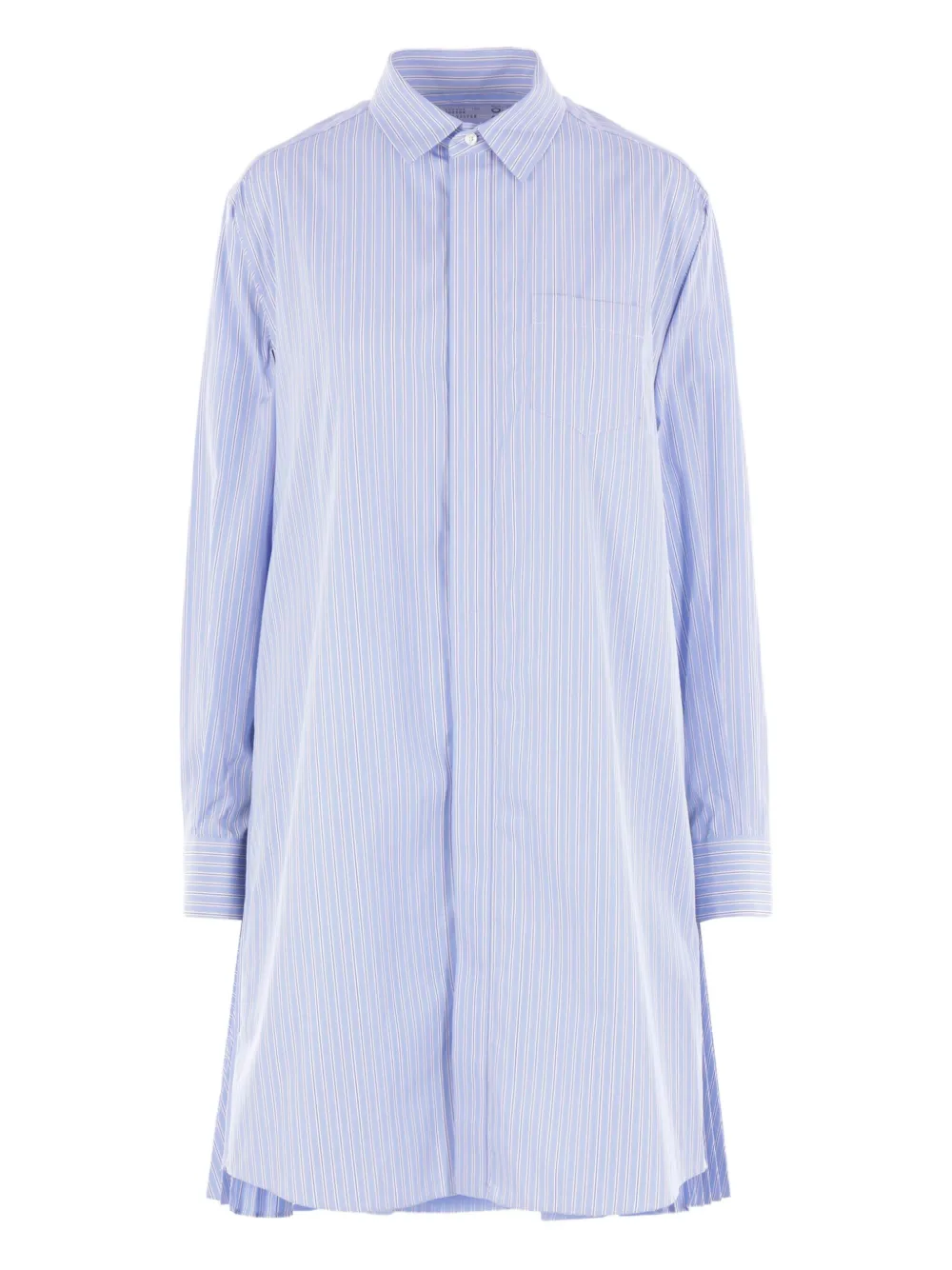 Sacai Gestreepte blousejurk Blauw