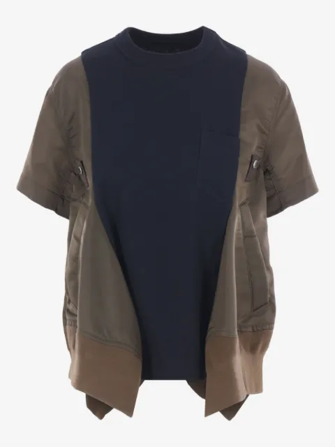 sacai panelled T-shirt