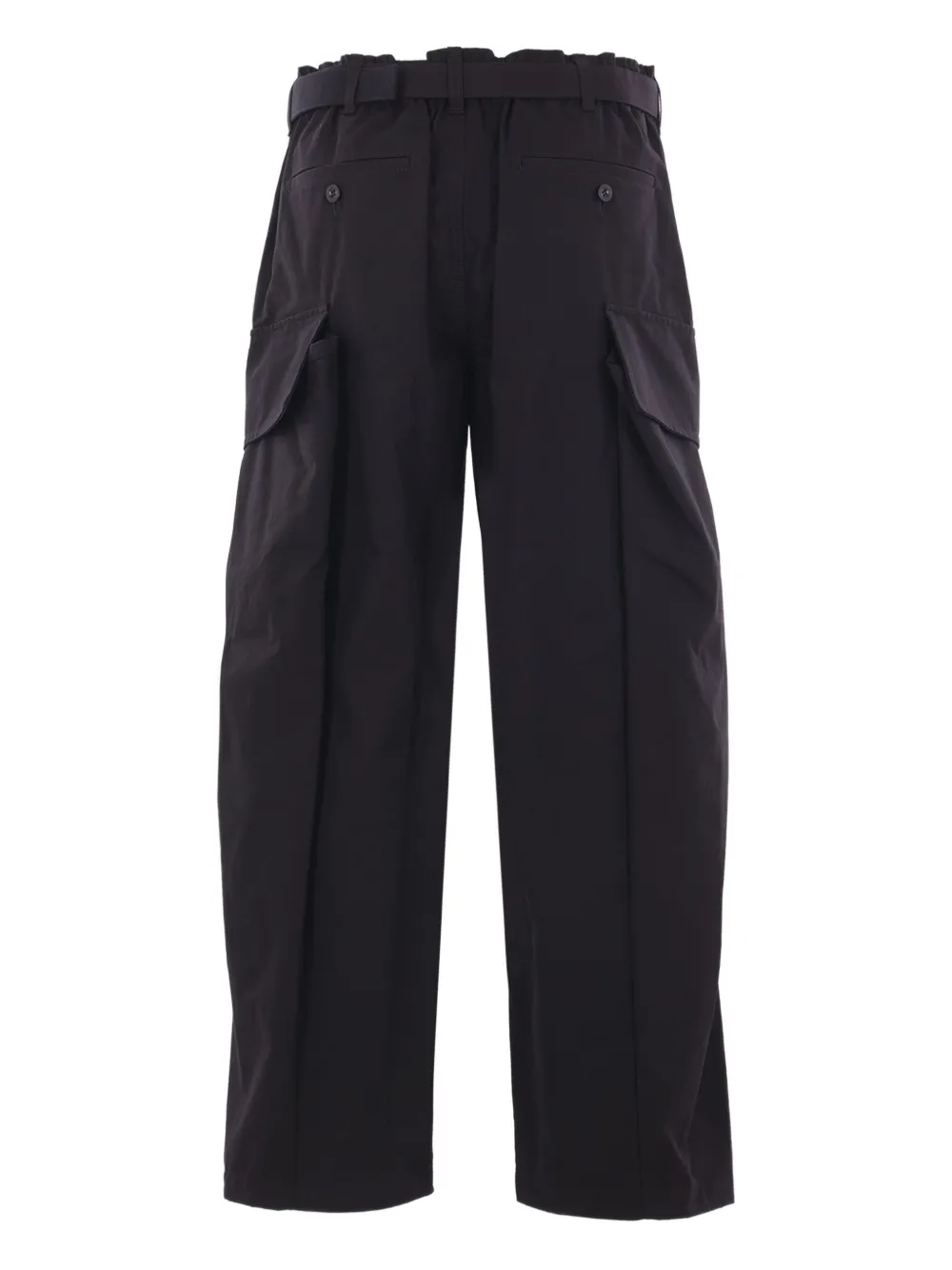 sacai Broek met wijde pijpen Zwart