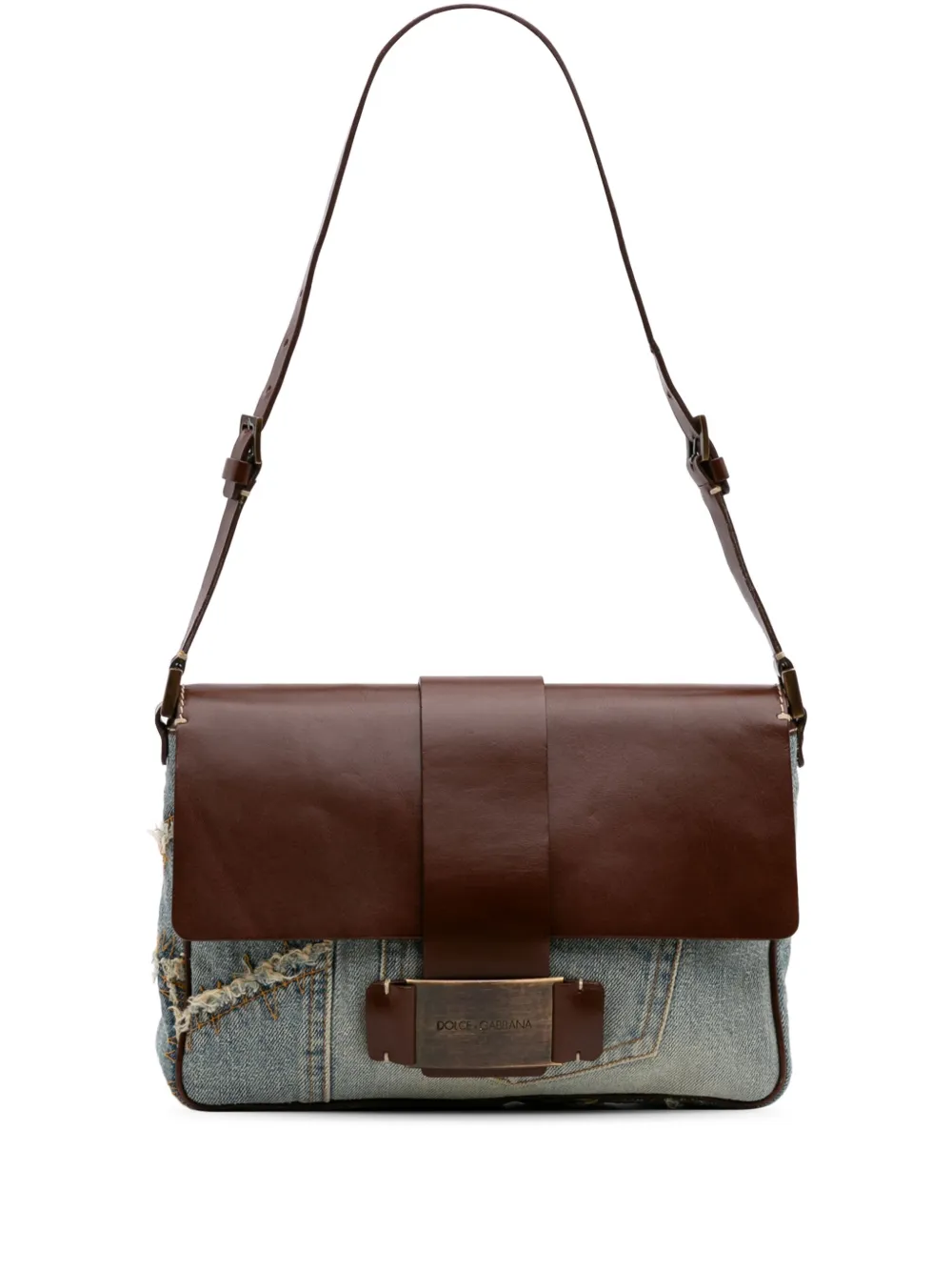 Dolce & Gabbana Pre-Owned 2000-2025 Denim and Leather shoulder bag - Dolce & Gabbana Pre-Owned 2000-2025 Denim and Leather shoulder bag -
