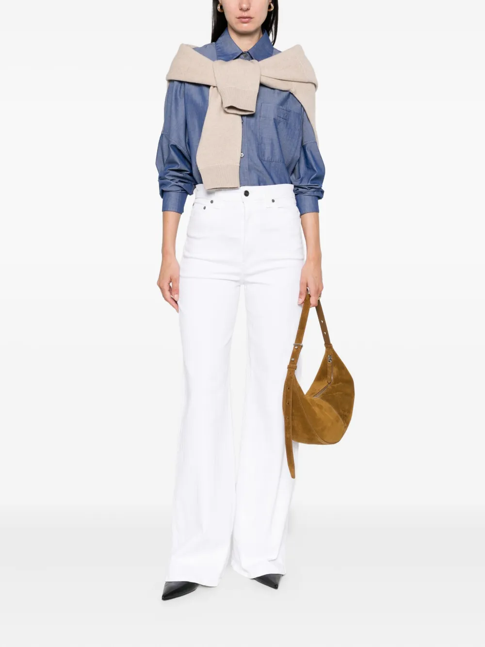 Nº21 Blouse met opgestikte zak - Blauw
