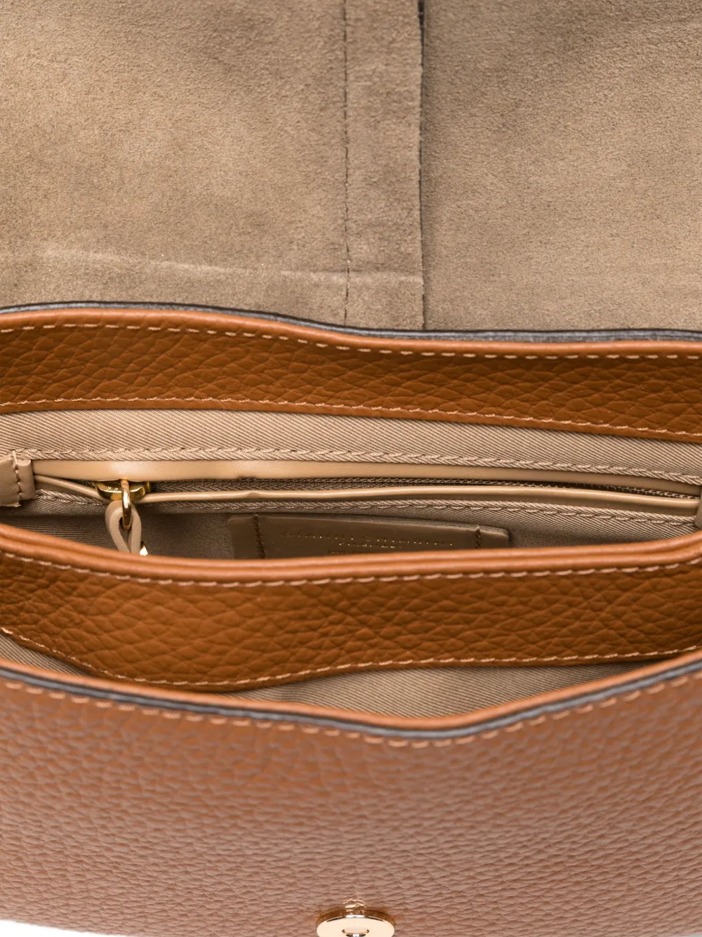 GIANNI CHIARINI Helena leather shoulder bag Bruin