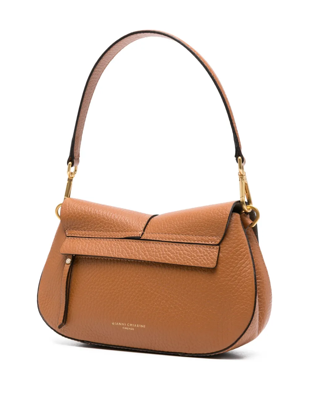 GIANNI CHIARINI Helena leather shoulder bag Bruin