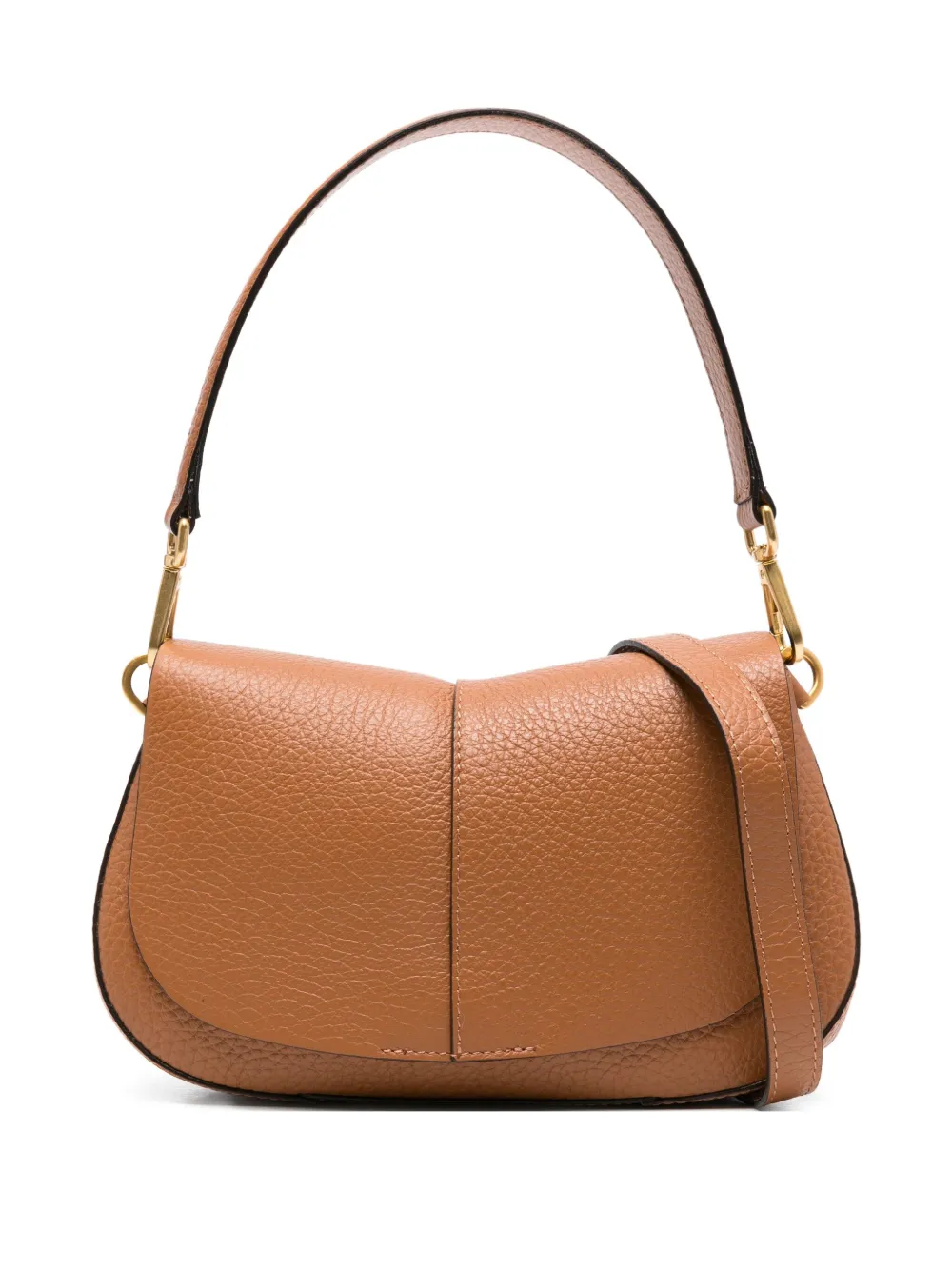 GIANNI CHIARINI Helena leather shoulder bag Bruin