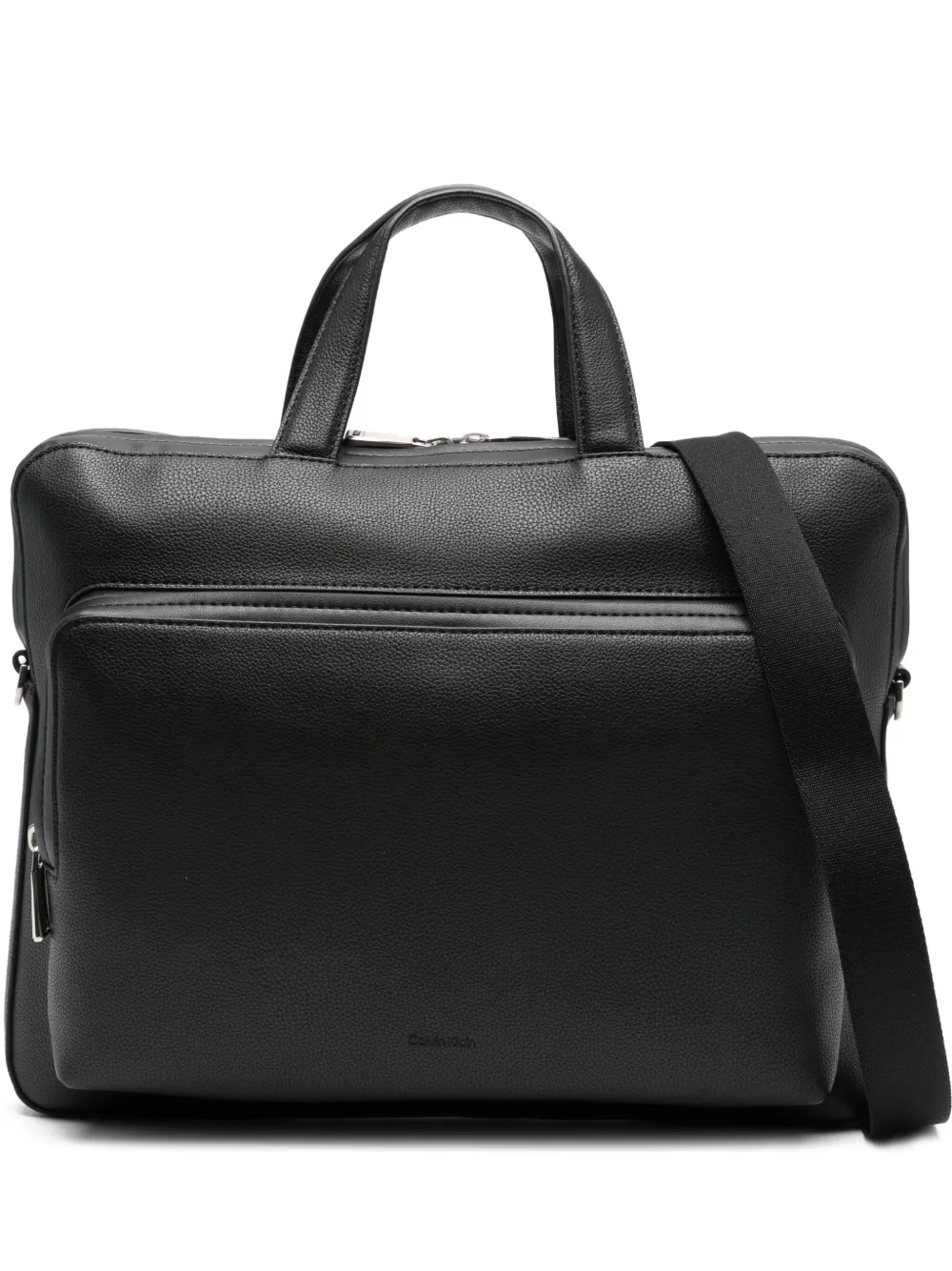 Calvin Klein Leren aktetas Zwart