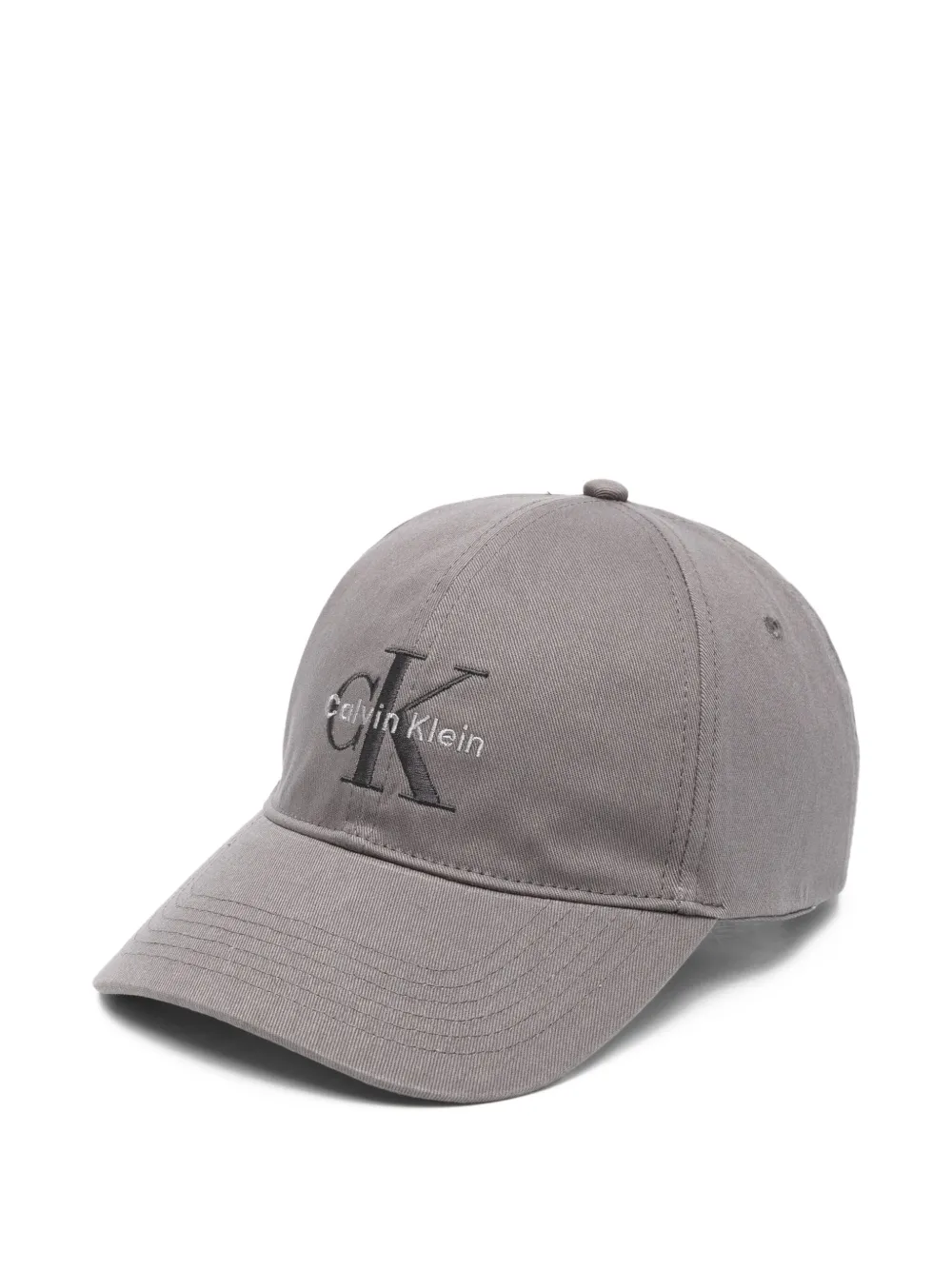 Calvin Klein twill logo-embroidered baseball cap Grijs