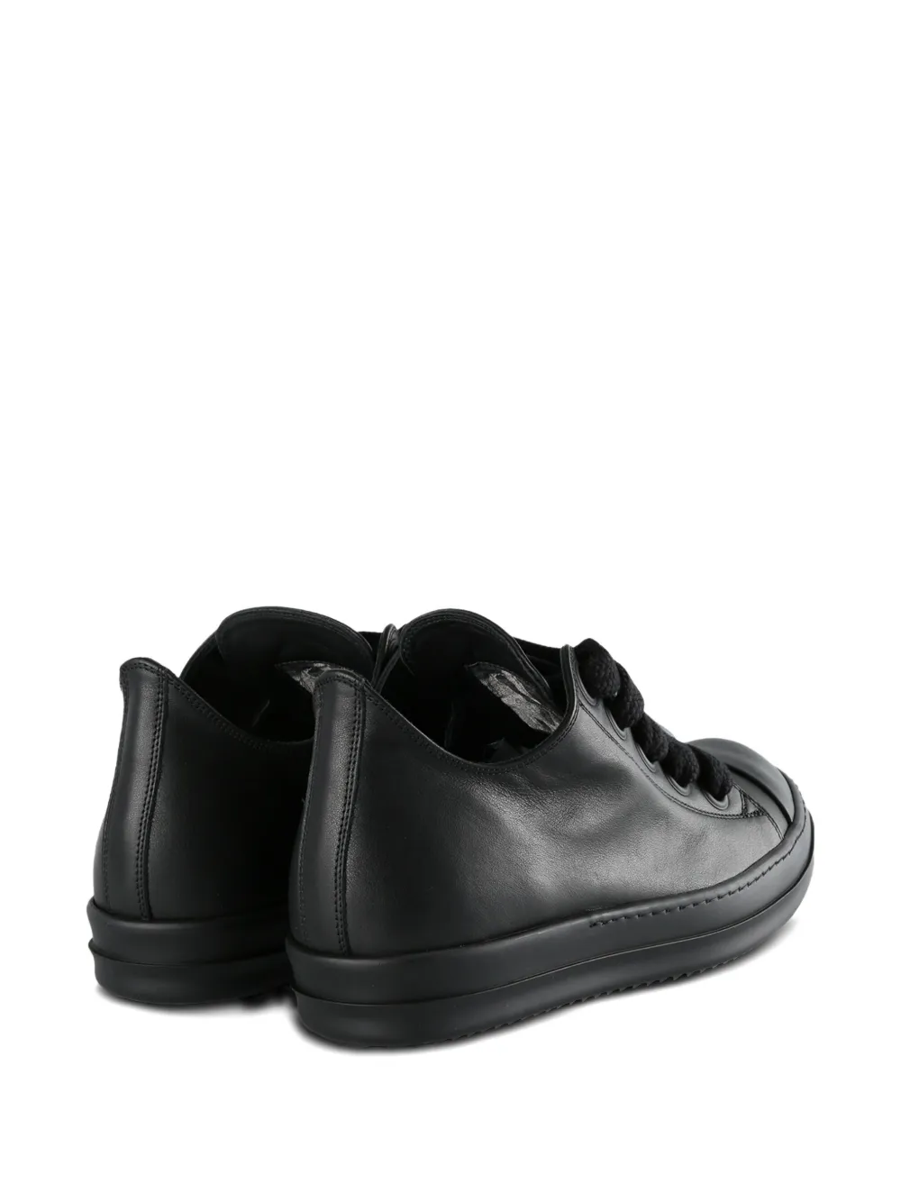 Rick Owens leather lace-up sneakers Zwart