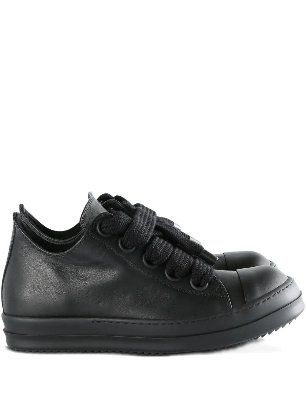 Rick Owens leather lace-up sneakers Zwart