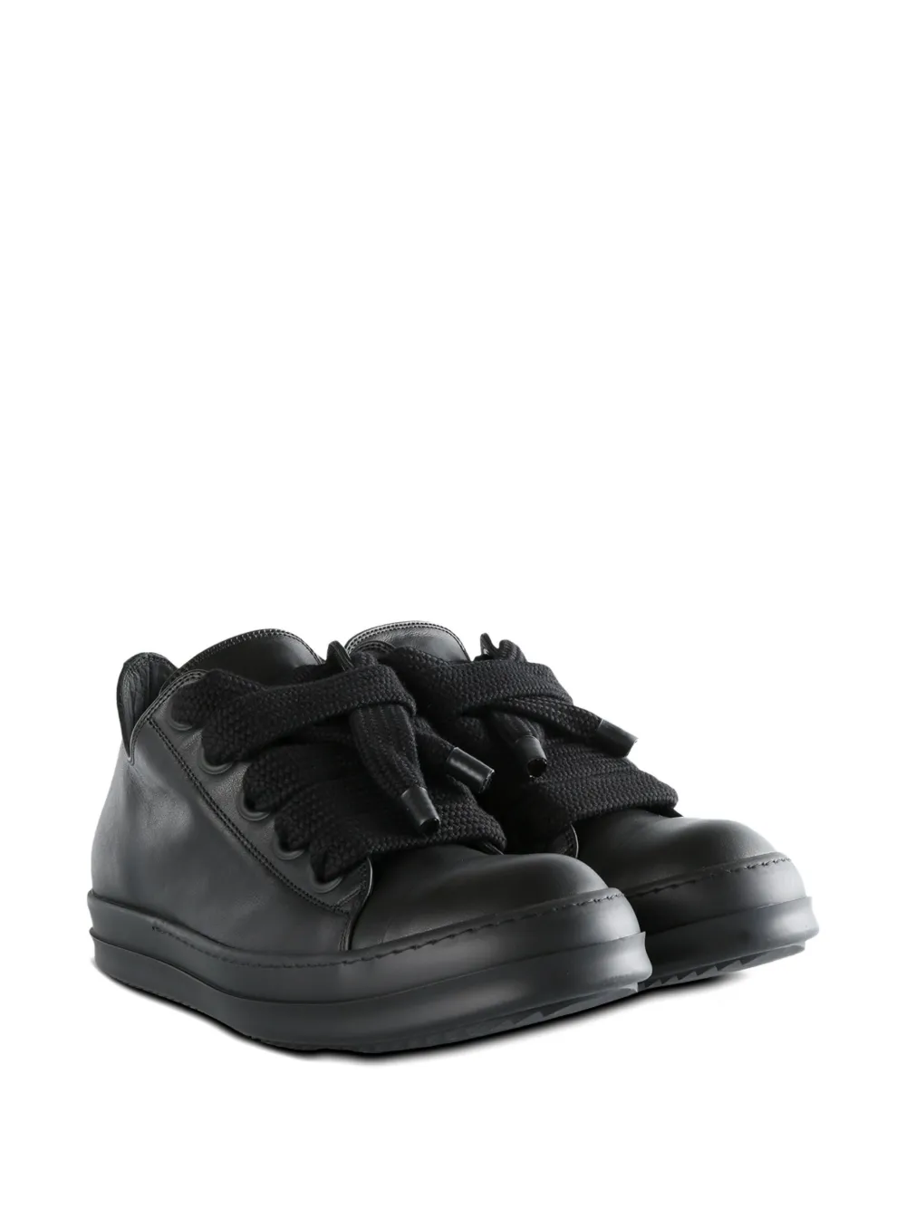 Rick Owens leather lace-up sneakers Zwart
