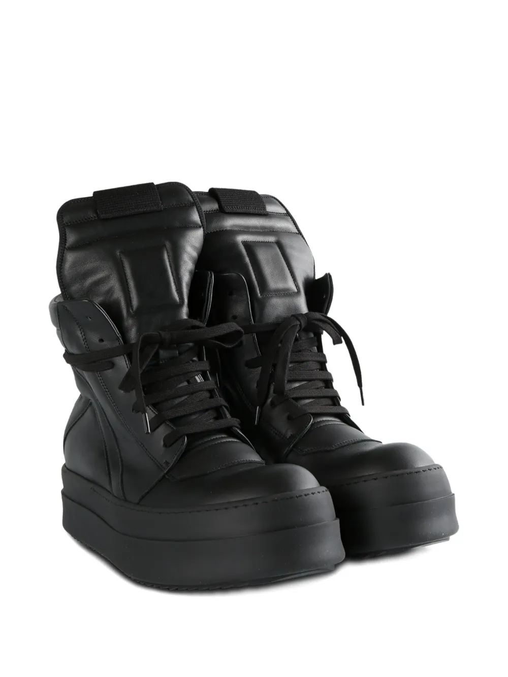 Rick Owens leather high-top sneakers Black