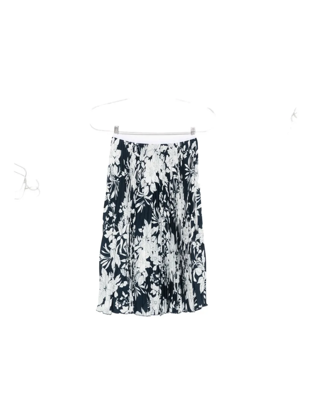 Nº21 pleated floral-print midi skirt - Blu