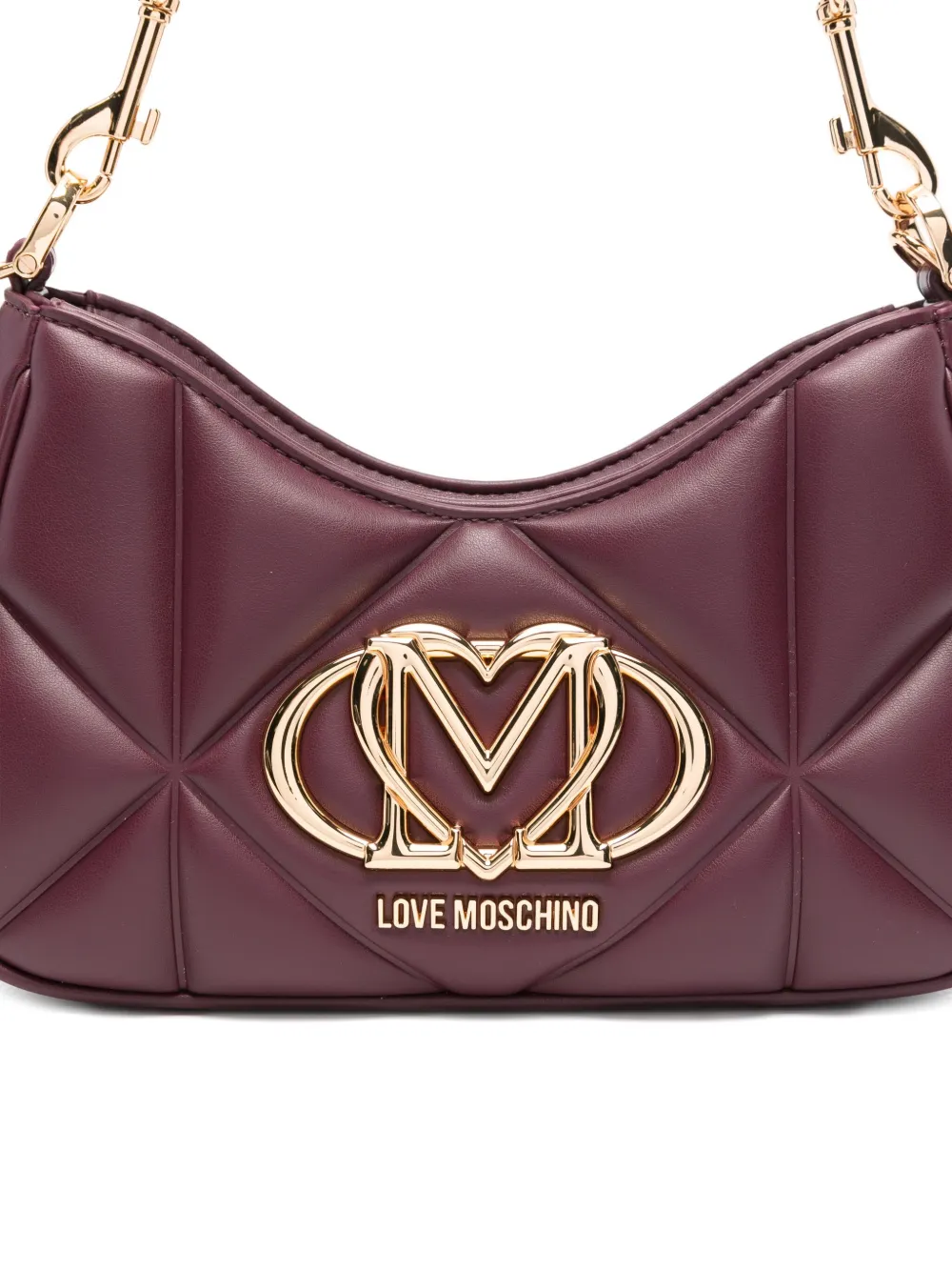 Love Moschino quilted logo shoulder bag Rood