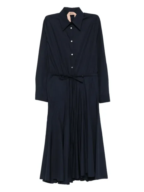 Nº21 button-down flared midi dress