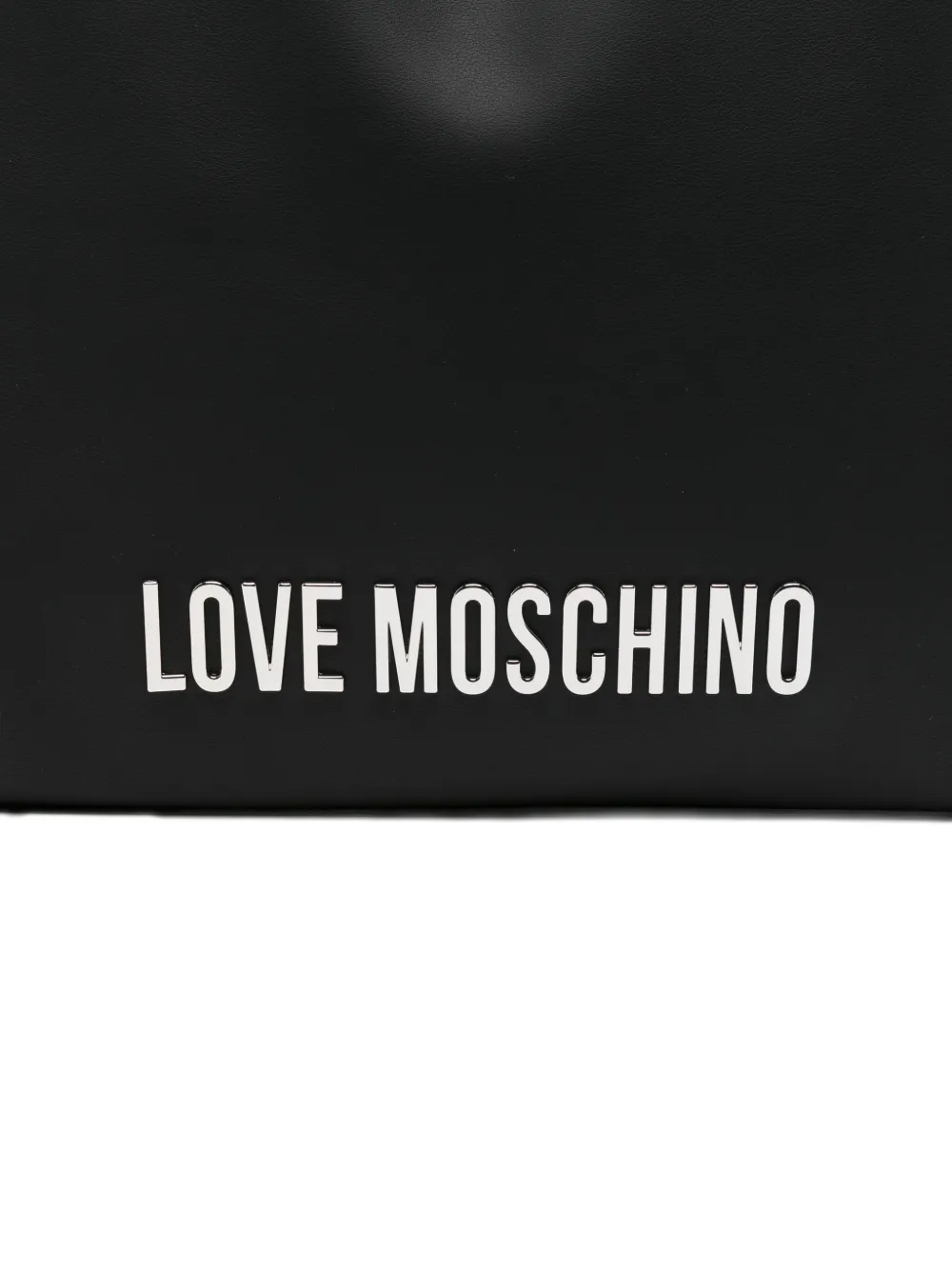 Love Moschino logo-plaque tote bag Zwart
