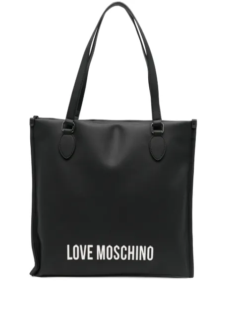 Love Moschino logo-plaque tote bag
