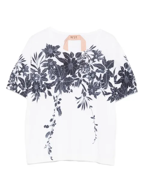 Nº21 floral-print cotton T-shirt