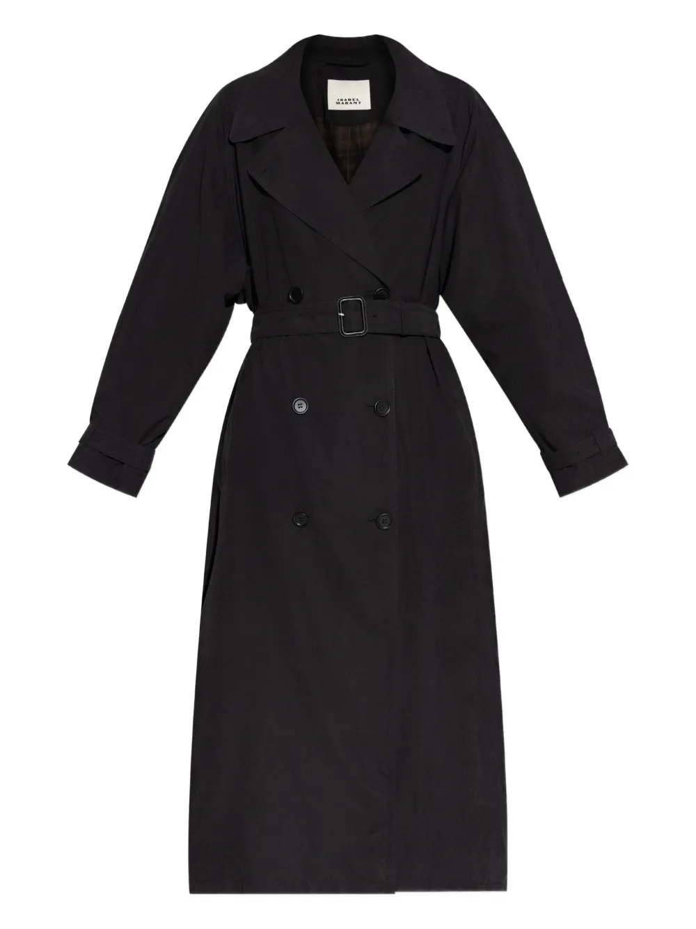 ISABEL MARANT Elea trenchcoat met dubbele rij knopen Zwart